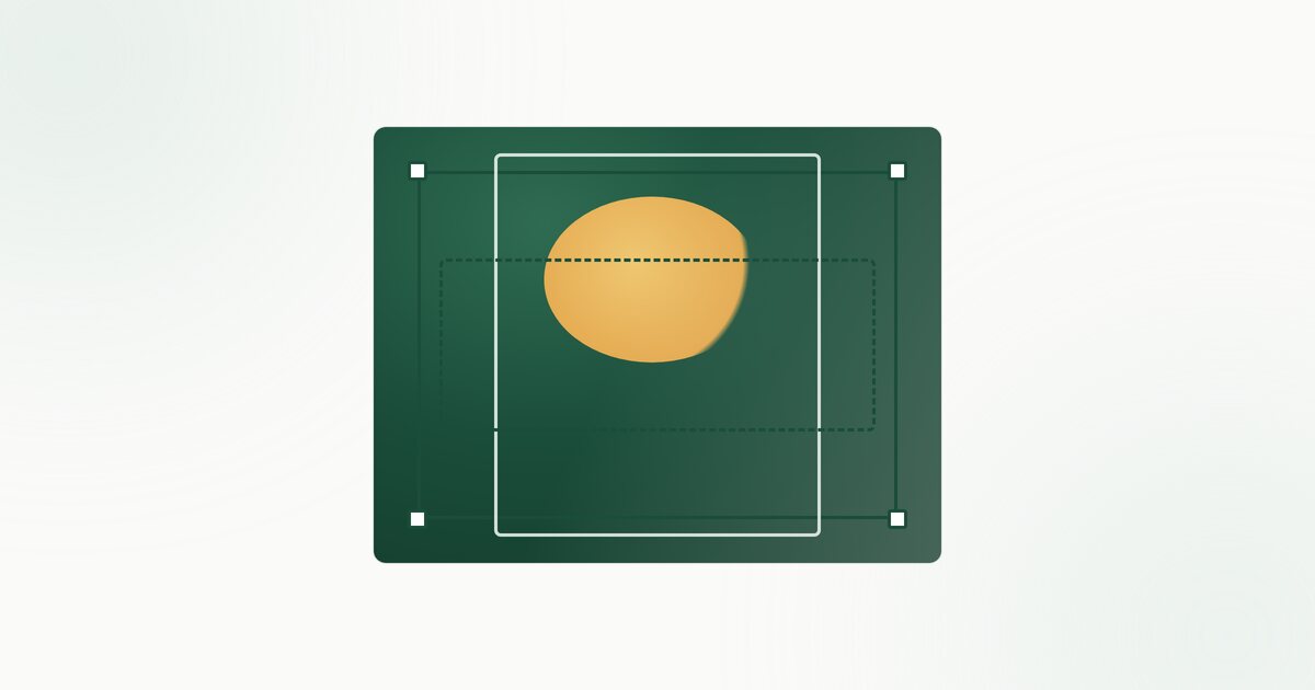 A photo overlaid with crop frames marking different aspect ratios