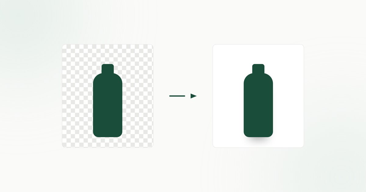 A product photo moved from a transparent background onto a clean white background